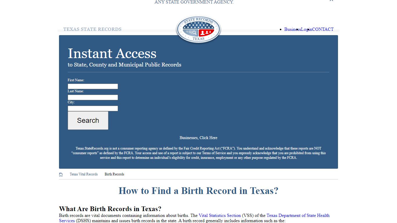 How to Find a Birth Record in Texas? - State Records