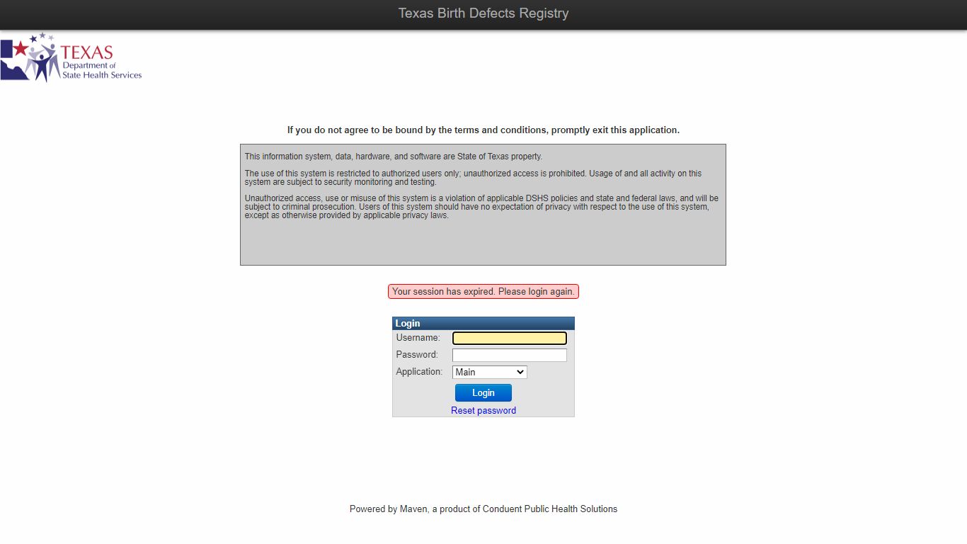 Texas Birth Defects Registry